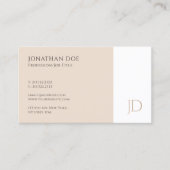 Elegant monogram moderne eenvoudige Sjabloon Visitekaartje (Voorkant)