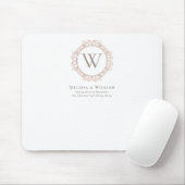 Elegant Monogram Moderne Klassieke Bruiloft Muismat (Met muis)