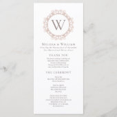 Elegant Monogram Moderne Klassieke Bruiloft Programmakaart (Voorkant)