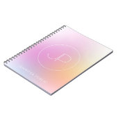 Elegant Monogram Moderne Kleurrijke Sjabloon Notitieboek (Linkerzijde)