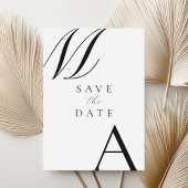 Elegant monogram moderne minimalistische bruiloft save the date
