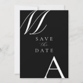 Elegant monogram moderne minimalistische bruiloft save the date (Voorkant)