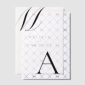 Elegant monogram moderne minimalistische bruiloft vellum uitnodigingen (Offset (Uitnodiging))