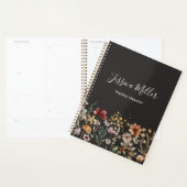 Elegant Monogram Mooi Waterverf Wildbloem  Planner (Display)