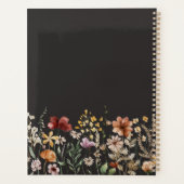 Elegant Monogram Mooi Waterverf Wildbloem  Planner (Achterkant)