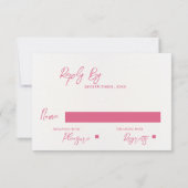 Elegant Monogram Mooie Ingewikkelde Bloem Bruiloft RSVP Kaartje (Achterkant)