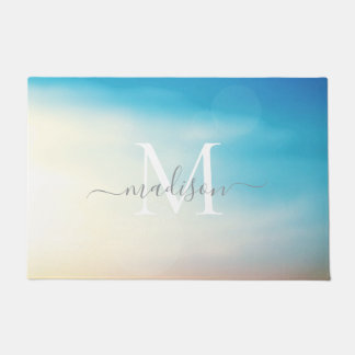 Elegant Monogram Naam Design - Vrouwelijk Schrift Deurmat
