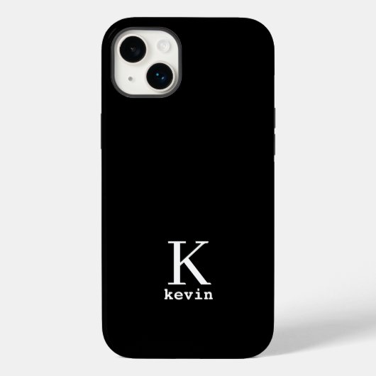 Elegant monogram naam gepersonaliseerd eenvoudig z Case-Mate iPhone case (Achterkant)