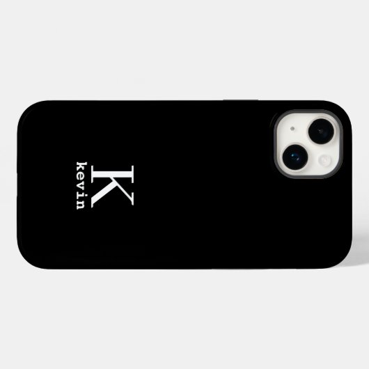 Elegant monogram naam gepersonaliseerd eenvoudig z Case-Mate iPhone case (Achterkant (horizontaal))