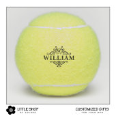 Elegant Monogram Naam Initiaal Tennisballen