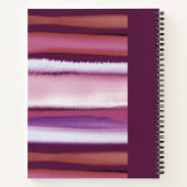 Elegant Monogram Naam Paarse artiest Sketchbook Notitieboek (Achterkant)