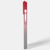 Elegant Monogram Naam Red Ombre Faux Metal Hoesje (Achterkant / Links)