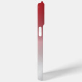 Elegant Monogram Naam Red Ombre Faux Metal Hoesje (Achterkant / Rechts)