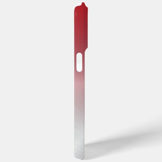 Elegant Monogram Naam Red Ombre Faux Metal Hoesje (Achterkant / Rechts)