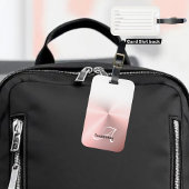 Elegant Monogram Naam Roos Goud Faux Metal Bagagelabel