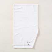 Elegant monogram naam wit bad handdoek (Handdoek)