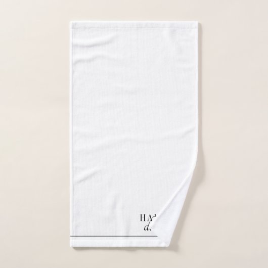Elegant monogram naam wit bad handdoek (Handdoek)