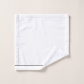 Elegant monogram naam wit bad handdoek (Wasdoekje)