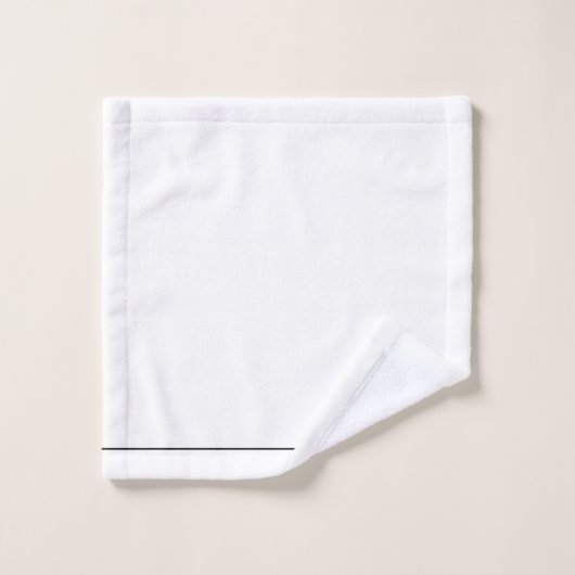 Elegant monogram naam wit bad handdoek (Wasdoekje)