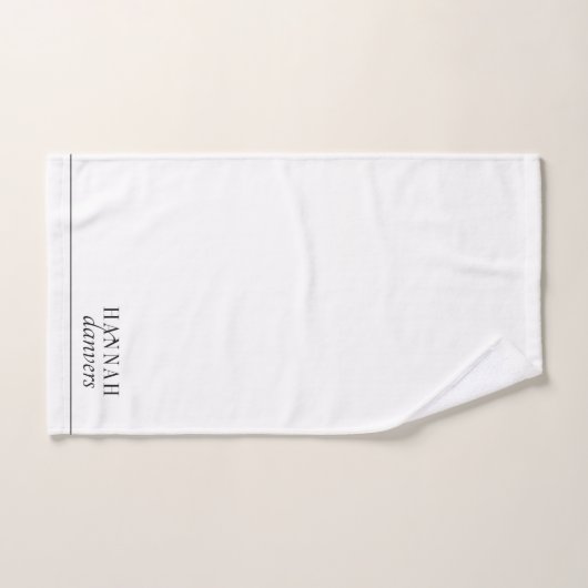 Elegant monogram naam wit bad handdoek (Handdoek)