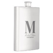 Elegant Monogram & Name Groomsmen Gift Flask Flacon (Rechts)