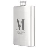 Elegant Monogram & Name Groomsmen Gift Flask Flacon (Links)