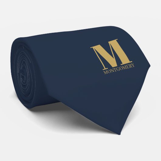 Elegant Monogram + Name Wedding Tie Stropdas (Opgerold)