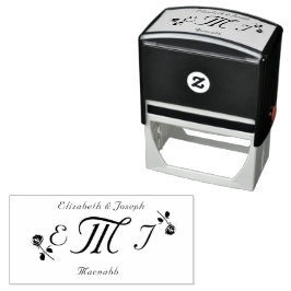 Elegant Monogram & Namen Zelfinkerend Rubber Stemp Zelfinktende Stempel