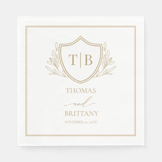 Elegant Monogram napkin Servet (Voorkant)