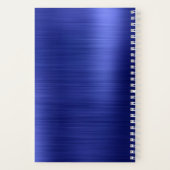 Elegant Monogram Navy Blauwe Reis Notitieboek (Achterkant)