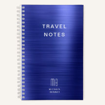 Elegant Monogram Navy Blauwe Reis