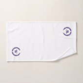 Elegant Monogram Navy Blue op White Towel Set Bad Handdoek (Handdoek)