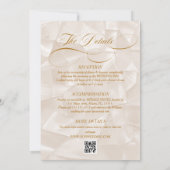 Elegant Monogram Neutraal Abstract Huwelijk Kaart (Achterkant)