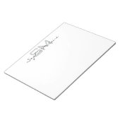 Elegant Monogram Notepad with Personalized Script Notitieblok (Schuin)