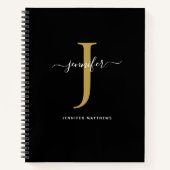 Elegant Monogram Notitieboek (Voorkant)