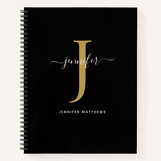 Elegant Monogram Notitieboek (Voorkant)