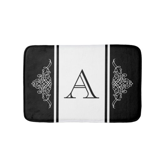 Elegant monogram ontwerp badmat (Voorkant)