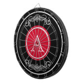 Elegant monogram ontwerp dartbord (Voorkant Rechts)