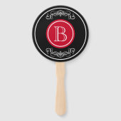 Elegant monogram ontwerp handwaaier (Achterkant)