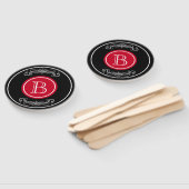 Elegant monogram ontwerp handwaaier (Niet-gemonteerd)