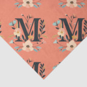 Elegant monogram ontwerp Letter M patroon 1 Tissuepapier (Detail)