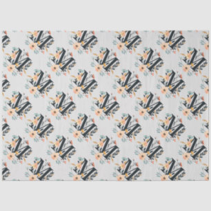 Elegant monogram ontwerp Letter M patroon 1 Tissuepapier