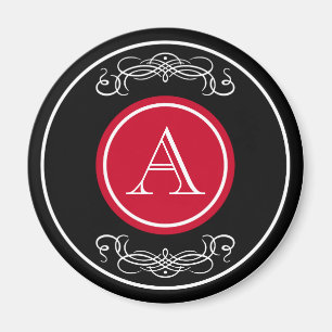 Elegant monogram ontwerp magneet