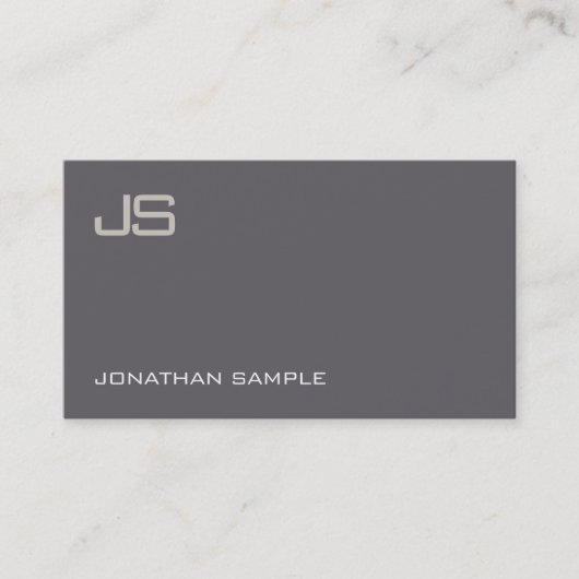 Elegant Monogram Ontwerp Modern Professional Luxe Visitekaartje (Voorkant)