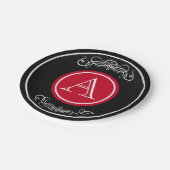 Elegant monogram ontwerp papieren bordje (Gekanteld)