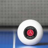 Elegant monogram ontwerp pingpongbal (Net)