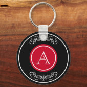 Elegant monogram ontwerp sleutelhanger (Voorkant)