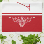 Elegant monogram ontwerp theedoek (Gevouwen)