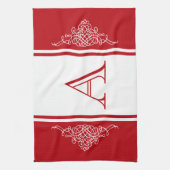 Elegant monogram ontwerp theedoek (Verticaal)