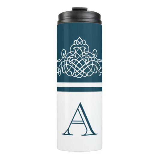 Elegant monogram ontwerp thermosbeker (Voorkant)